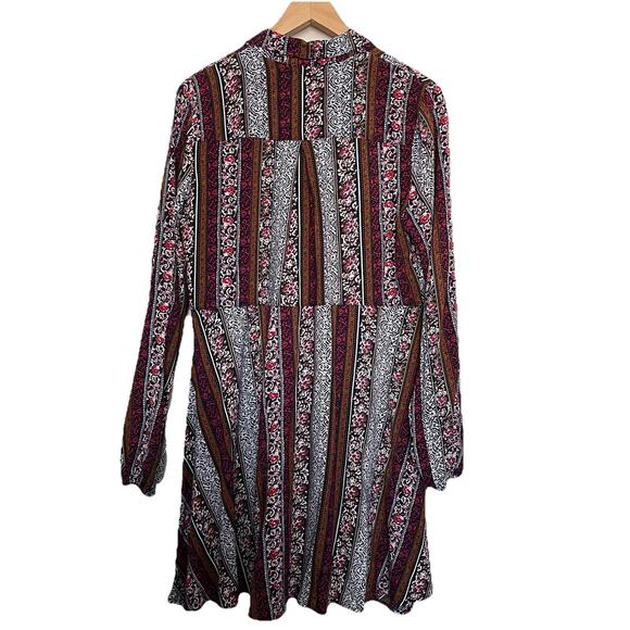 Natural Life Ansley Floral Empire Waist Front Button Tunic Shirt Dress Size M - Picture 4 of 6